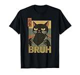 Funny Cat Bruh Teen Boys Girls Men Women Meme Japanese Anime T-Shirt