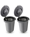 FOTRIC Reusable Filter Cup for Cuisinart, Compatible with Cuisinart #SS-RFC HomeBarista Reusable Filter Cup, Gray (2 Pack)