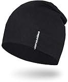 EMPIRELION 9" Multifunctional Lightweight Beanies Hats, Running Skull Cap Helmet Liner Sleep Caps for Men Women (Black, 1)