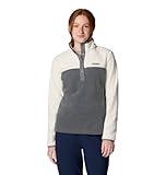 Columbia Womens Benton Springs Half Snap II Pull Over Fleece Jacket, City Grey Heather/Chalk, Small