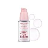 The Face Shop Rice Water Bright Vegan Serum - Targets Uneven Skin Tone & Dryness, Brightening, Nourishing, Hydrating Face Serum - Rice Water, Hyaluronic Acid, Niacinamide Serum - Korean Skin Care