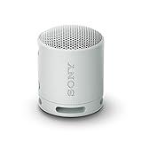 Sony SRS-XB100 Wireless Bluetooth Portable Lightweight Super-Compact Travel Speaker, Durable IP67 Waterproof & Dustproof Shower Speaker, 16 Hr Battery, Versatile Strap, Hands-free Calling, Light Gray