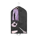 Waterproof Hanging Garment Bag,40 inch Garment Bags for Hanging Clothes,Garment Bags for Travel Storage,Dance Clothes Bag,Kids Garment Bag for Dance Costumes,Sports,Theatre,Beauty Pageants (Black)