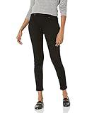 Amazon Essentials Women's Mid-Rise Stretch Pull-On Jegging (Available in Plus Size), Black, 8 Short