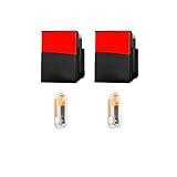 Soccer Referee Red Yellow Cards Set with Notebook and Pencil,Coach Stainless Steel Whistles with Lanyard 2Pcs (Style 3)