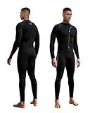 XUKER Mens Wetsuit 3mm, Neoprene Wet Suits for Men in Cold Water Front Zip Full Body Long Sleeve Diving Suit for Snorkeling Surfing Swimming Kayaking Canoeing