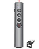 Rechargeable Hyperlink Presentation Clickers for PowerPoint, USB-C/A Presentations Power Point Remote Clicker, Wireless Presenter Remote for Computer/Mac/PPT/Google Slide Advancer