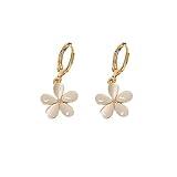 amazon outlet sales clearance 925 Sterling Silver Perilla Flower Earrings Women's Flower Nail Earrings Earrings Pool Earrings for Women Todays Deal Items on of Sale Today