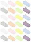 URATOT 24 Pairs Kids' Low Cut Socks - Boys' or Girls' Half Cushion Athletic Ankle Socks