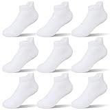 COZYOFFI Boys Girls Ankle Socks: 9 Pairs Cotton Athletic Socks for Kids