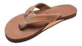 Rainbow Sandals Women's Single Layer Leather Sandal, Redwood, X-Large / 8.5-9.5 B(M) US