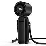 4 in 1 Portable Handheld Turbo Fan, 9000RPM High-Speed Mini, 180° Foldable, 1-100 Speeds, Up to 15H Use, 5000mAh Battery, Powerful Personal Cooling, Hand Held Fan for Travel, Indoor & Outdoor