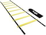 Yes4All Speed Agility Ladder Training Equipment – 8 Rungs Yellow, Suit for Soccer, Sports, Footwork & Fitness Exercises, with Included Carry Bag