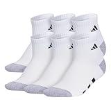 adidas Unisex Kids Quarter Ankle Socks for Boys and Girls Youth (6-Pack) Athletic Cushioned and Comfortable