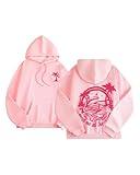 GASHIK Juniors Girls Streetwear Graphic Aesthetic Palm Hoodie for Teen Girls Sweatshirt (Pink,XS)