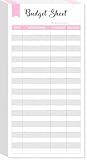 (Set of 60) Expense Tracker for A6 Budget Envelopes, Unpunched Budget Sheets Use with A6 Budget Binder Pockets, 3.1"x6.3"