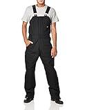 Dickies mens Premium Insulated Duck Bib overalls and coveralls workwear apparel, Black, X-Large Short US