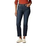 Levi Strauss Signature Gold Women's Totally Shaping Ultimate Pull-on Ankle Straight Jeans (Also Available in Plus), Blue Rhythm, 6