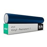 Cricut Premium Permanent Vinyl Roll (12 in x 15 ft), Weather-Resistant, Dishwasher-Safe & Fade-Proof, Compatible with Cricut Cutting Machines, Create Signs, Labels, & Personalize DIY Projects, Blue