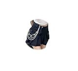 GUROENKY Bow Pants Chain - Hip-Hop Rock Style 3-Layered Metal Chains with Bow Pendant, Edgy Streetwear Accessory for Women/Men, Punk Festival, Stage Performances & Daily Outfits