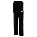 adidas boys Active Sports Athletic Tricot Jogger Track Pants, Iconic Adi Black, Medium US