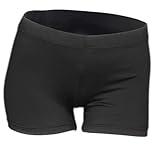 ZIZI Toddler Little Big Girl Dance Tumbling Athletic Apparel Gymnastics Black Short,120CM(5-6 Years)