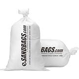 SAND BAGS - Heavy Duty Sandbags with Tie Strings | Empty Woven Polypropylene Bags for Flood Control, UV Resistant, 50 lb Capacity, 14x26 inches, (25 empty eSandbags)