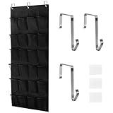 HARBULE 24 Large Pockets Upgraded Over the Door Shoe Organizer, Enhanced Hanging Solution Holder Closets, Shoe Cabinets for Everyone