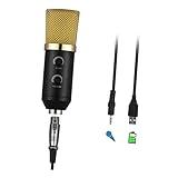 ULDIGI Broadcasting Microphone Condenser Mic for Studio Streaming Webcast Podcast XLR Adapter with Locking Knob and Echo Feature