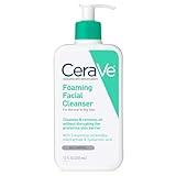 CeraVe Foaming Facial Cleanser | Daily Face Wash for Oily Skin with Hyaluronic Acid, Ceramides, and Niacinamide| Fragrance Free Paraben Free | 12 Fluid Ounce