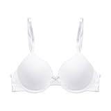 Women's Sports Underwear, Designed Specifically for Women Women's Basic Smooth Bra Women's Push Up Bra (US, Cup Band, D, 34, White)
