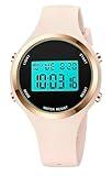 XCZAP Outdoor Sport Watches Alarm Clock 5Bar Waterproof LED Digital Watch (O-Off White-01)