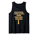 Boys Free Protein Shakes humorous gym Tank Top