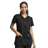 Cherokee Women's V-Neck Top, Black, XX-Large