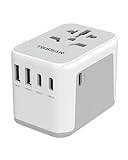 TESSAN Universal Travel Adapter, International Power Adapter 5.6A 3 USB C 2 USB A Ports, Plug Adaptor Travel Worldwide, Travel Charger Outlet Converter for Europe UK EU AUS (Type C/G/A/I)