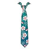 FVCENT Halloween Tie Men's Printed Teal Green with Pink Flowers Tie Cartoon Movie Costume Props Role Playing Holiday Dress up Christmas Party Accessories