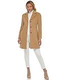 Calvin Klein Women's Classic Cashmere Wool Blend Coat, Camel Classic, 14