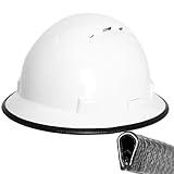 Aolamegs Safe Full Brim Hard Hat Guard, Hard Hat Accessories, Strengthen Helmet Protection, 1PCS Length 36.6in, Black (Hard Hat Not Including）