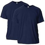 Gildan Unisex Adult Ultra Cotton T-shirt, Style G2000, Multipack, Navy (2-pack), Medium US