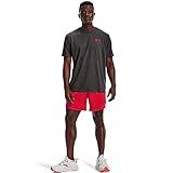 Under Armour Men's New Freedom Flag T-Shirt, Charcoal Medium Heather (019)/Red, Large