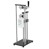 Mxmoonfree Force Gauge Stand Manual Force Test Stand Push Pull Gauge, Hand Wheel Operated, with 250mm/9.8’’ Stroke, 2 Pcs Testing Clamp, for Compression and Tension Testing (for ZMF Force Gauge)