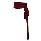 COSFLY Men Pirate Medieval Renaissance Large Sash Halloween Costume Waist Sash Belt Accessory (Aubergine)