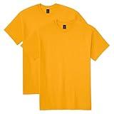 Gildan Unisex Adult Dryblend T-shirt, Style G8000, Multipack, Gold (2-pack), Large US