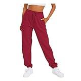 Senior Deals of The Day Lighten Deals Today Prime Juniors Pants Women's Sweatpants with Pocket Back to School Clothes for Teen Girls Sport Pants Women Womens Jeans Trendy Fall 2024 Wine