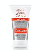 Neutrogena All-In-1 Acne Control Daily Face Scrub to Exfoliate and Treat Acne, Salicylic Acid Acne Treatment, 4.2 fl. Oz (Pack of 3)