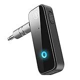 JXTZ Aux Bluetooth 5.0 Adapter for Car, 2 in 1 Wireless Bluetooth Transmitter and Receiver for Headphones Car Home Audio Speaker, Portable 3.5mm Wireless Audio Receiver, Hands-Free Call