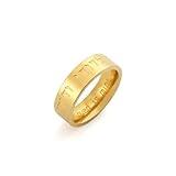 LIKGREAT Song of Solomon Ring My Beloved Is Mine Hebrew Judaism Kabbalah Religious Blessing Ring Jewish Jewelry for Women (gold, 10)