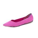 Rothy's The Point Women's Slip-On Shoes, Pointed-Toe Flats, Dragon Fruit Fuchsia Pink, Made from Recycled Plastic Bottles & Machine Washable, Size 9.5