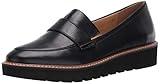 Naturalizer Womens Adaline Slip On Lightweight Platform Loafer ,Black Leather,6.5W