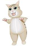 M MH ZONE Inflatable Cat Costume for Adult(Kids) Funny Halloween Costumes for Girls Cosplay Fantasy Blow up Costume Gray